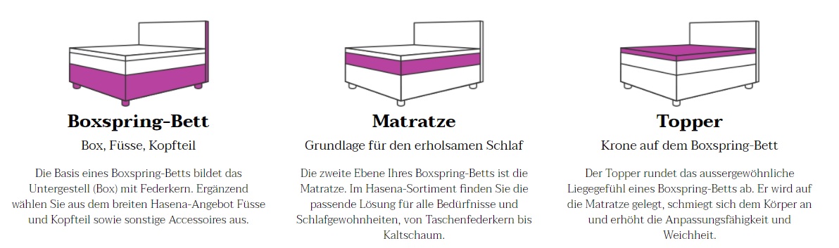 Teile Boxspringbett Boxspringbetten - Wasserbettenwelt-Wittenberg
